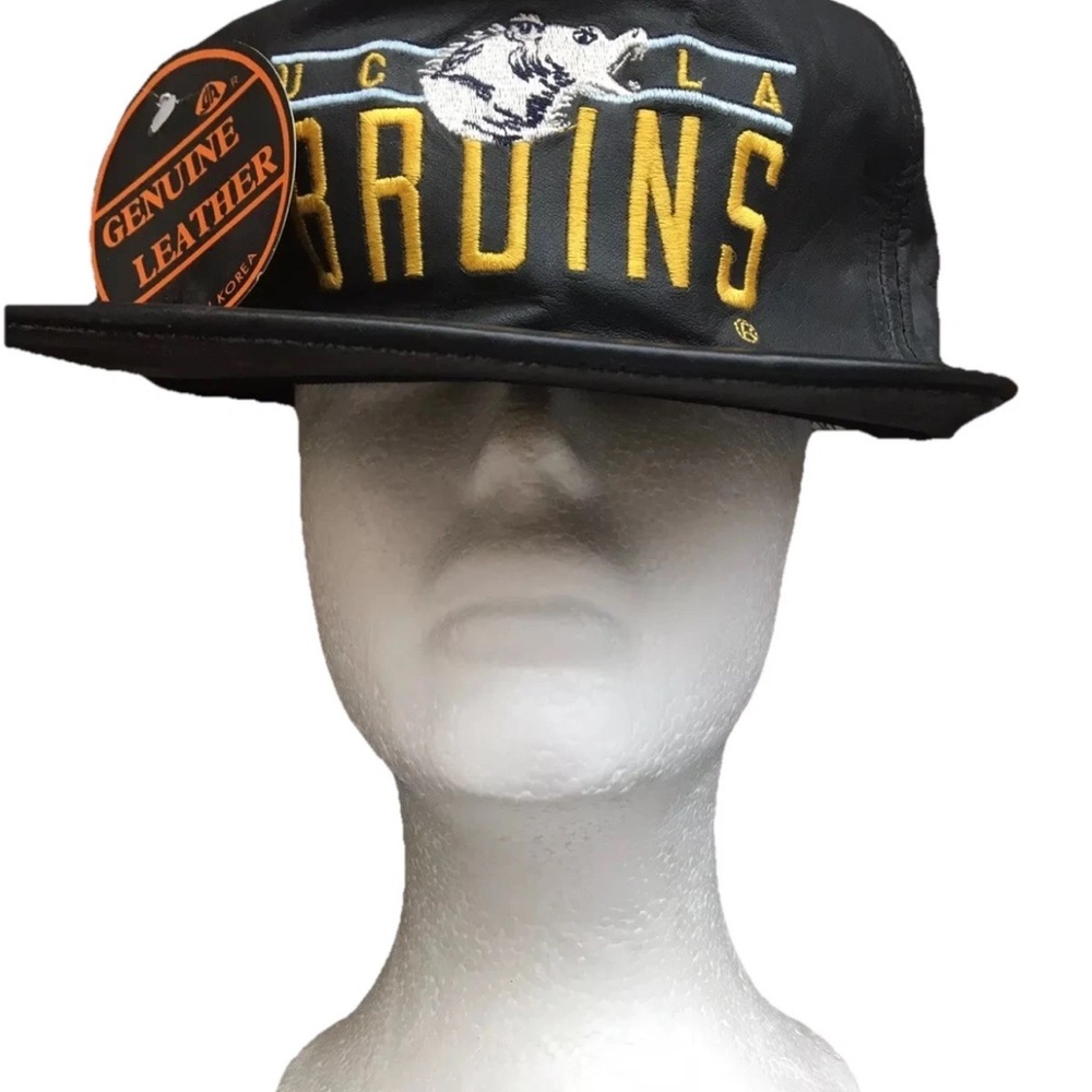 NWT Dead Stock Vintage UCLA Bruins Leather Hat Cap Strapback Old School